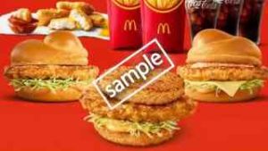 チキンタツタ+チキンタツタ めんたいチーズ+ごはんチキンタツタ+ポテトL 2個+ナゲット5ピース+ドリンクM3個