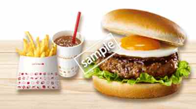 デミたま 肉厚ハンバーガー ポテトS ドリンクS