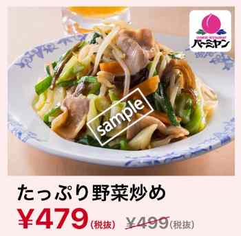 たっぷり野菜炒め 479円