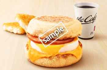エッグマックマフィン+ハッシュポテト+ドリンクMセット350円(YAHOO)