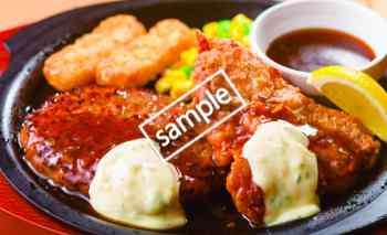 ハンバーグチキン南蛮599円(LINE)