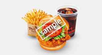 スパイシーチキンフィレバーガー+ポテトM+ドリンクセット 790円