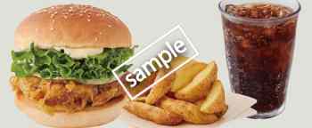 塩レモンチキンバーガー+ポテトセット 710円