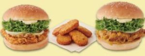 人気のチキントリオSET クリスピーチキンバーガー+塩レモンチキンバーガー+ナゲット