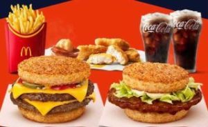 ごはんダブチ+ごはんてりやき+ポテトL+ナゲット5ピース+ドリンクM2個