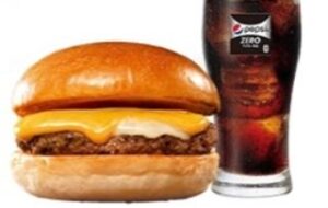 絶品チーズバーガー+ペプシゼロM