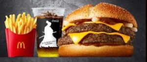 炙り醤油風ダブル肉厚ビーフ+ポテトM+コーク辛口ジンジャー