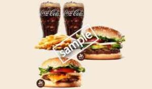 ワッパーチーズJr+アボカドワッパーJr+ポテトL+ドリンクM2個