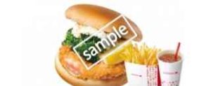 エビブロサラダのエビバーガー+ふるポテ+ドリンクM
