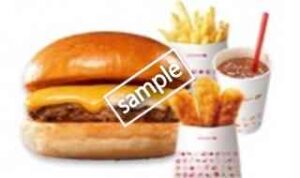 絶品チーズバーガー+ポテトS+チキンからあげっと3本+ドリンクS