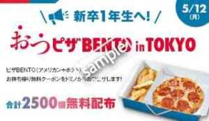 新卒1年目2500人限定！おつピザBENTO アメリカン＋ポテト 無料クーポンプレゼント
