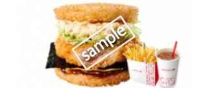 エビ ごはんバーガー+ふるポテ+ドリンクM